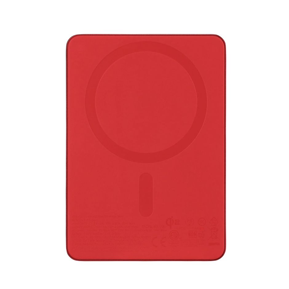 SUPREME MOPHIE QI2 POWERSTATION 磁吸式行動電源黑色/紅色