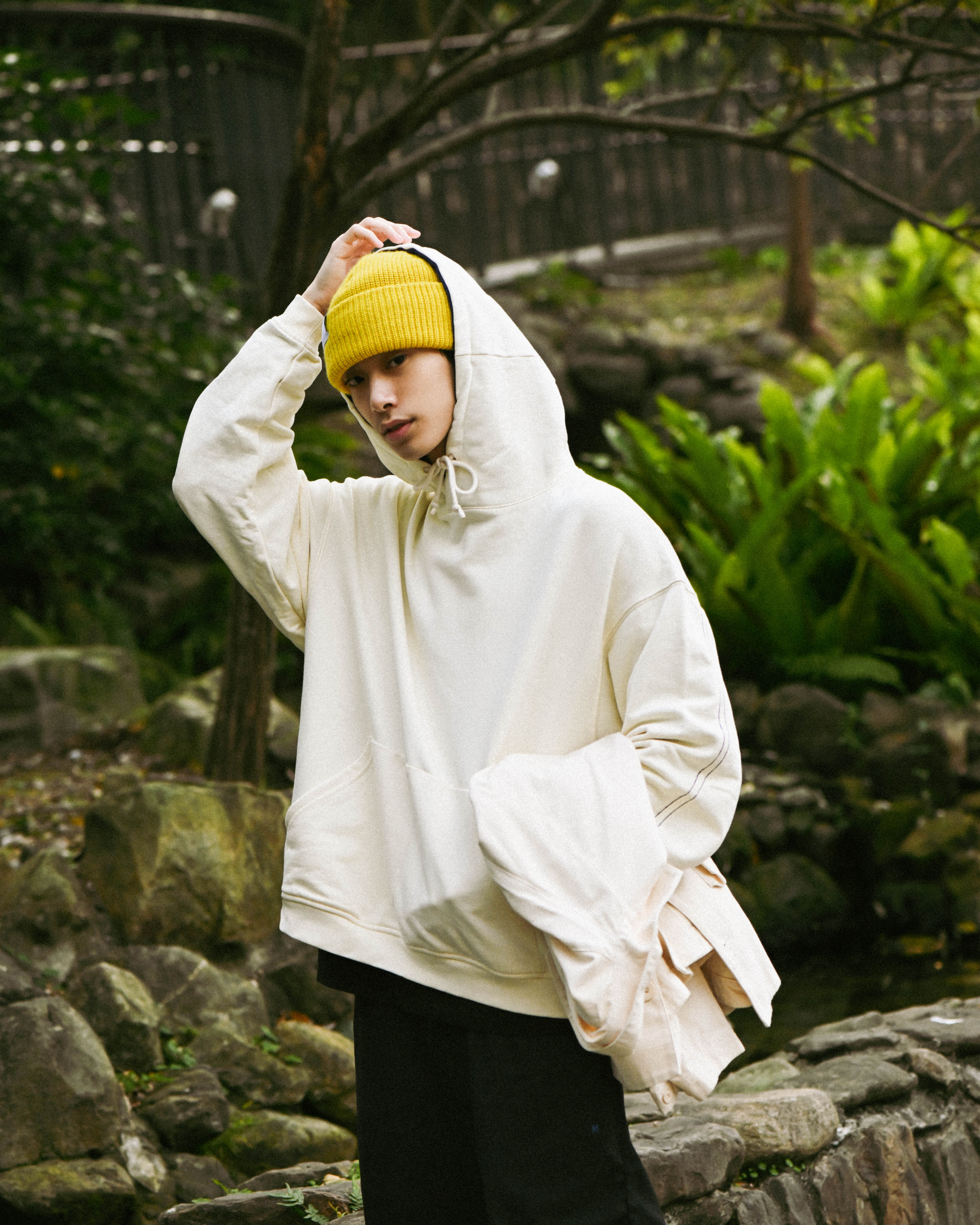 MELSIGN - Botanical Graphic Hoodie - Cream