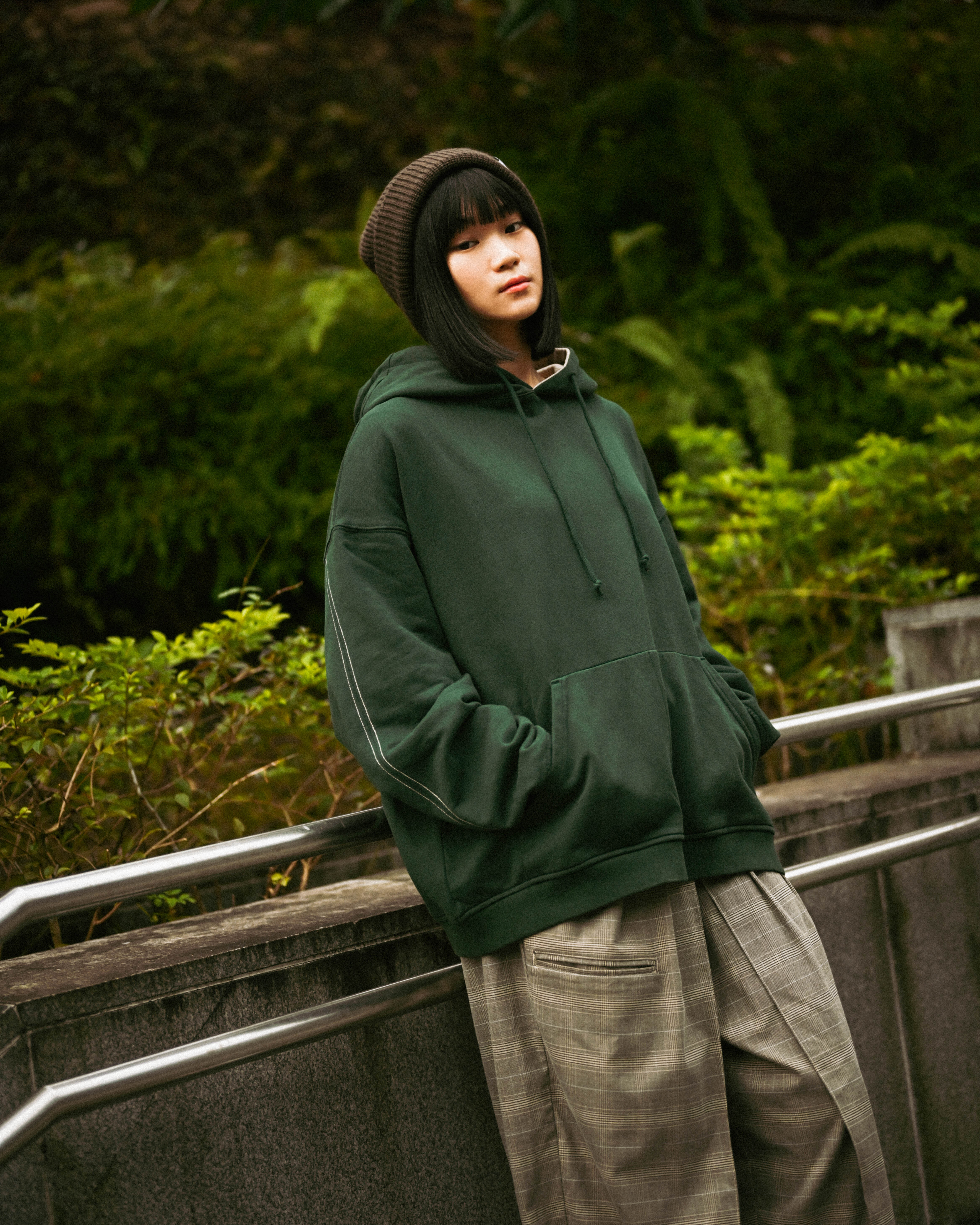 MELSIGN - Botanical Graphic Hoodie - Green