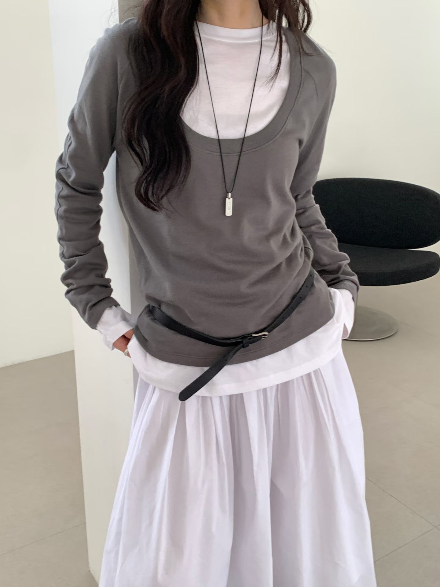 BG2611 Big U-neck Tee