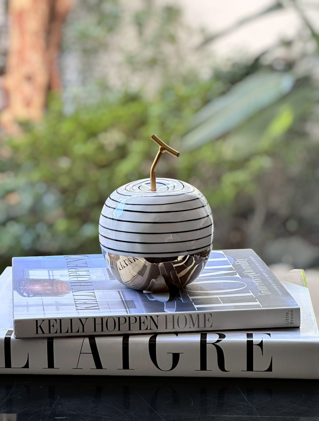 白金線條蘋果擺飾 大