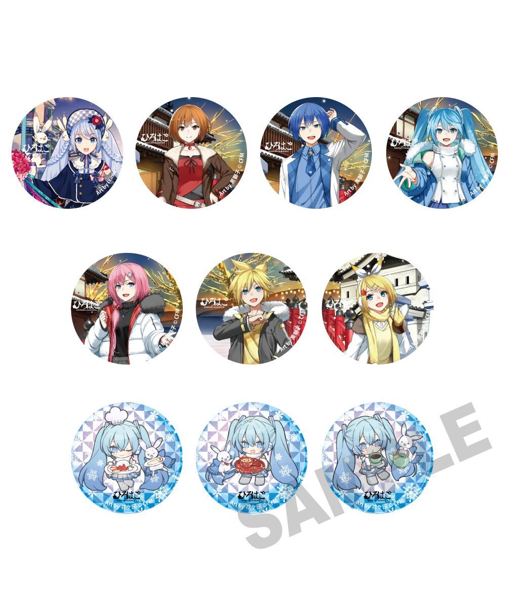 預購-「雪未來×弘函」 閃亮亮集換式徽章 弘前25-26 PACK盲盒販售 隨機出貨【日本進口精品】