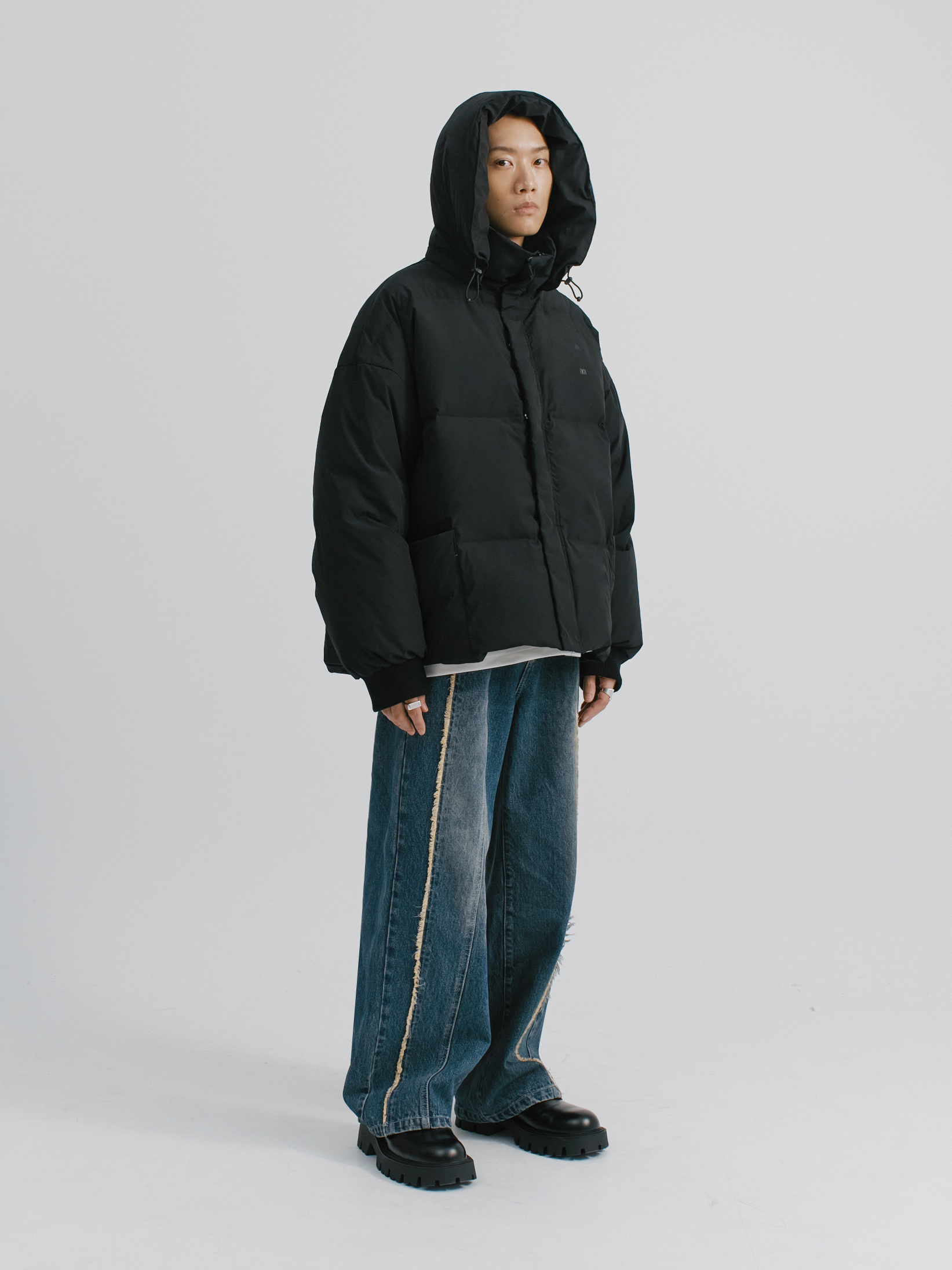 MELSIGN X mouggan - DOWN JACKET - BLACK
