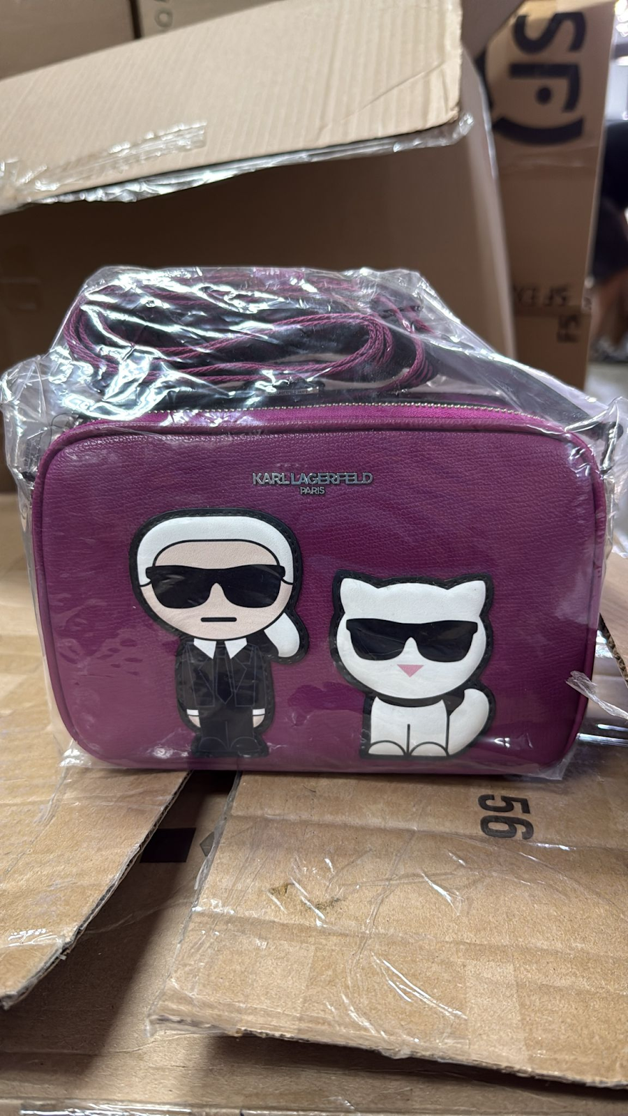 4G118 KARL LAGERFELD 老佛爺&貓貓相機包 22x15cm