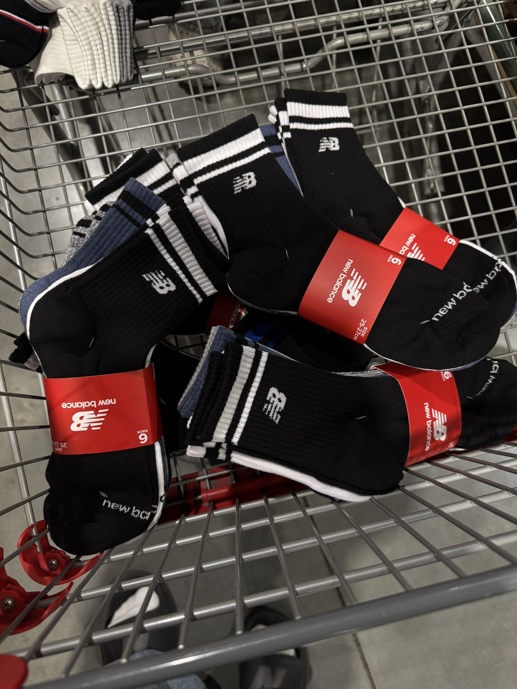 日本連線現貨 New Balance 運動條紋中筒襪 六入一組 不拆賣