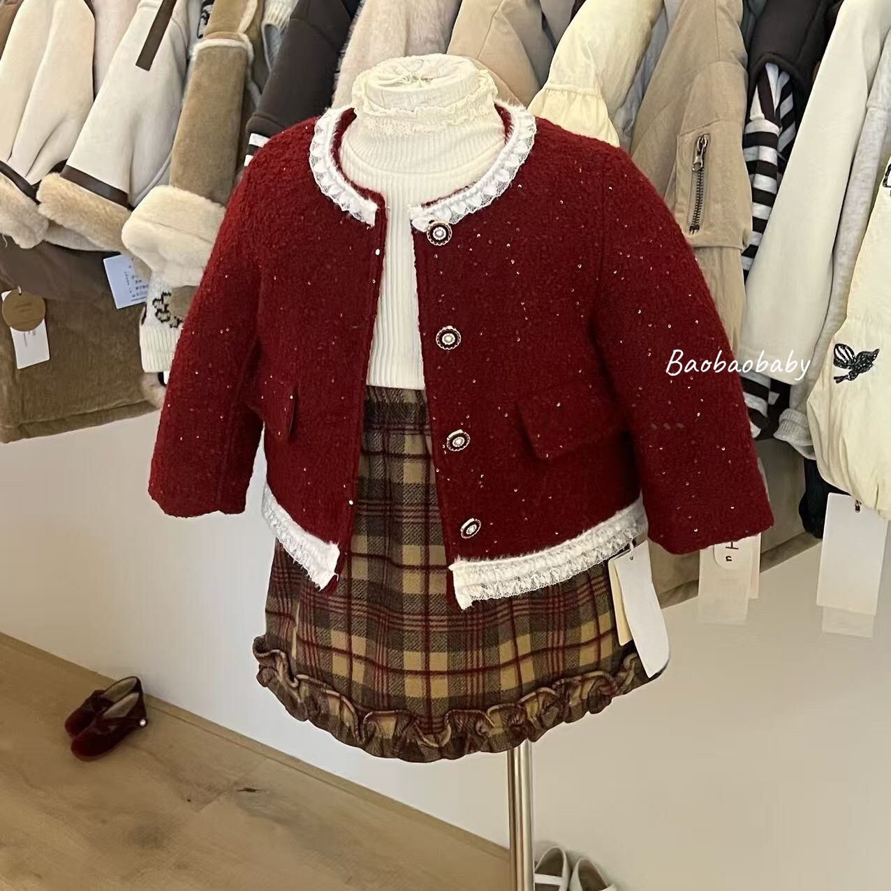 小香風亮片外套