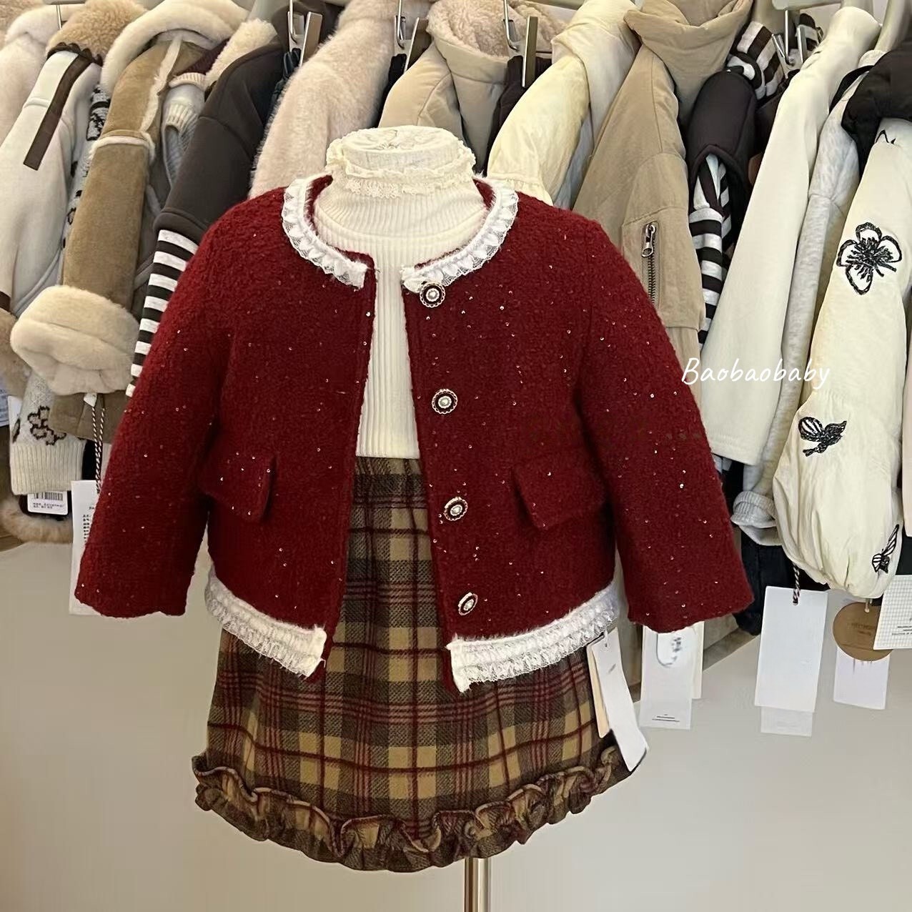 小香風亮片外套