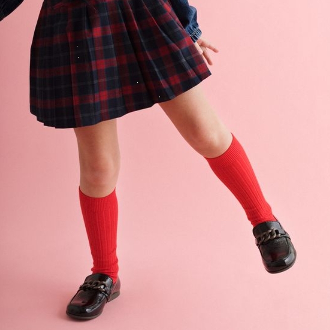(預購) COLLEGIEN 羅紋長襪 La Haute - 502 Coquelicot 罌粟紅