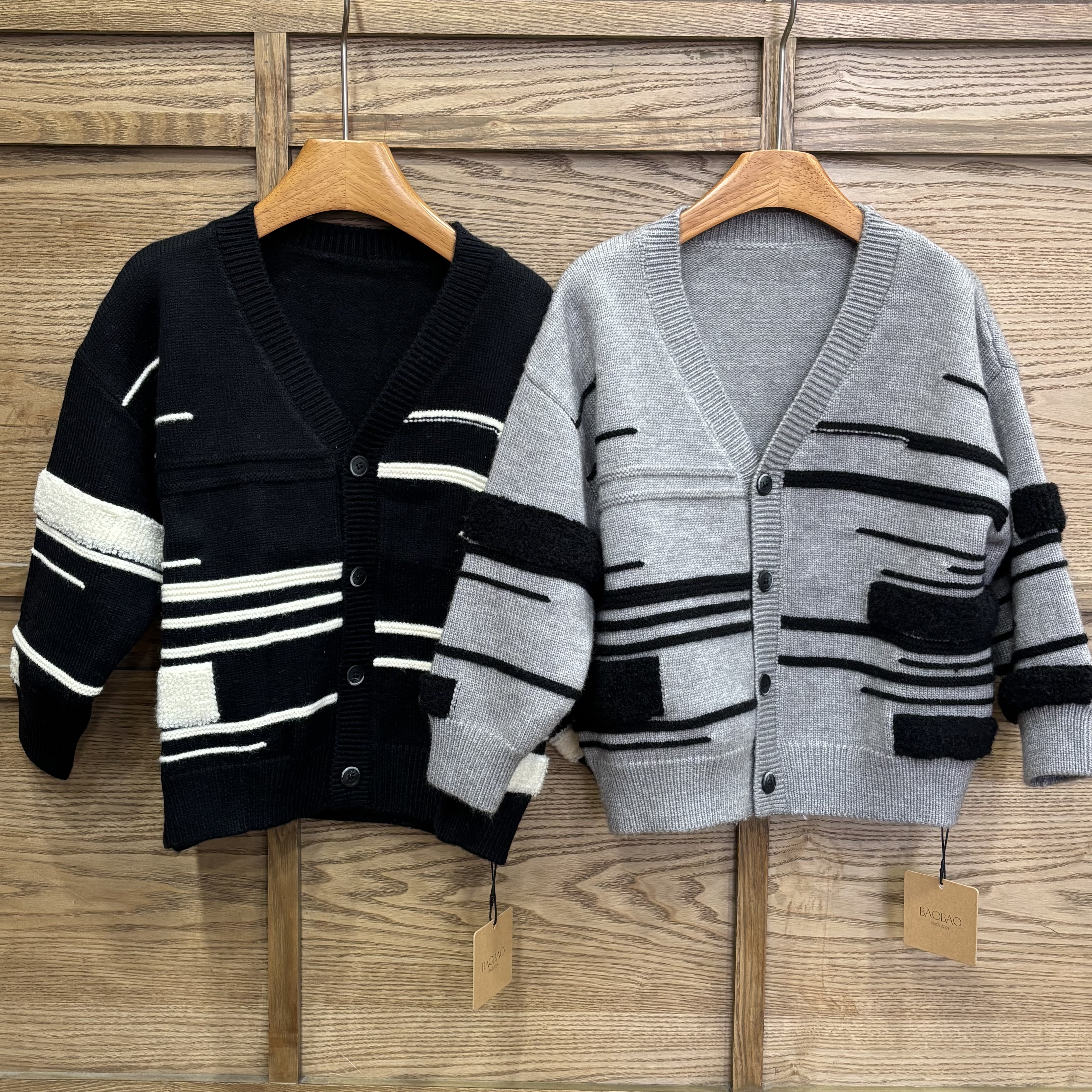 A03997粗針織造型毛衣