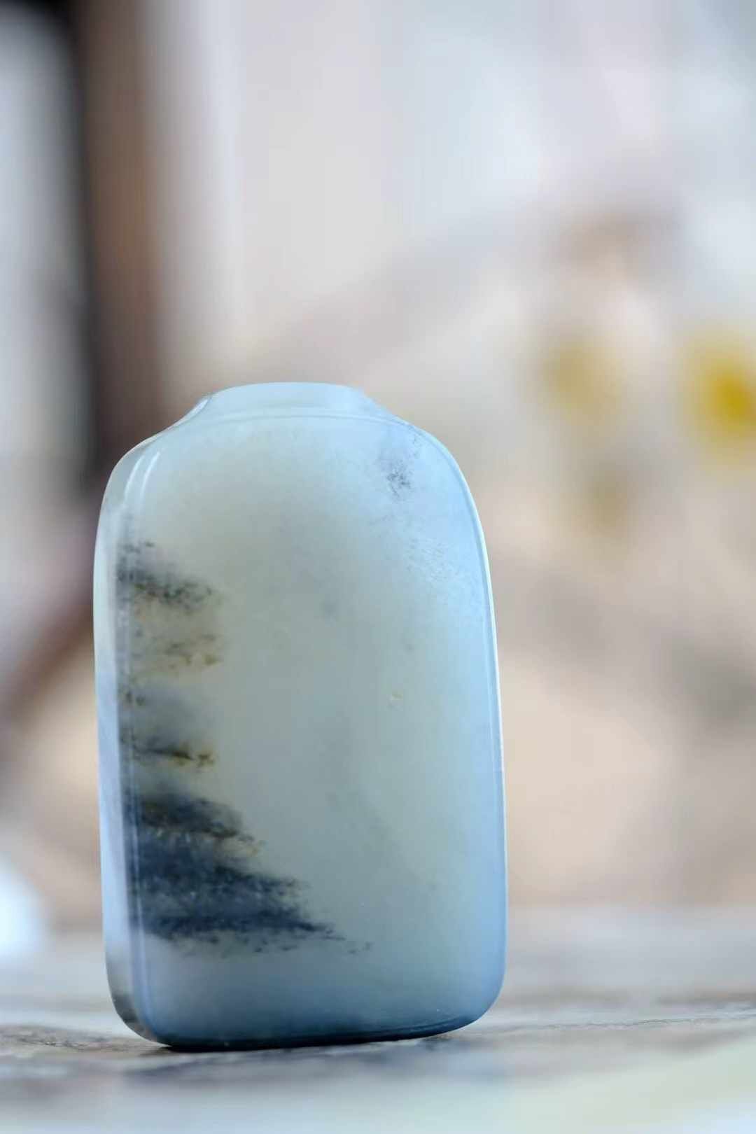 和田玉平安無事牌,天然和田玉軟玉