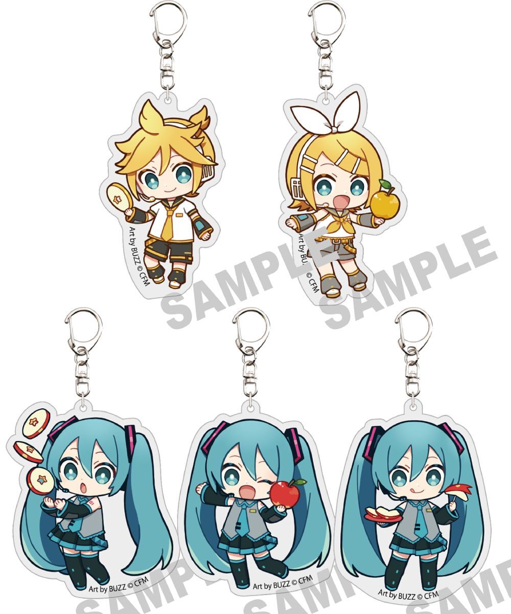 預購-「初音未來×弘前蘋果」 壓克力鑰匙圈 Art by BUZZ 系列【日本進口精品】