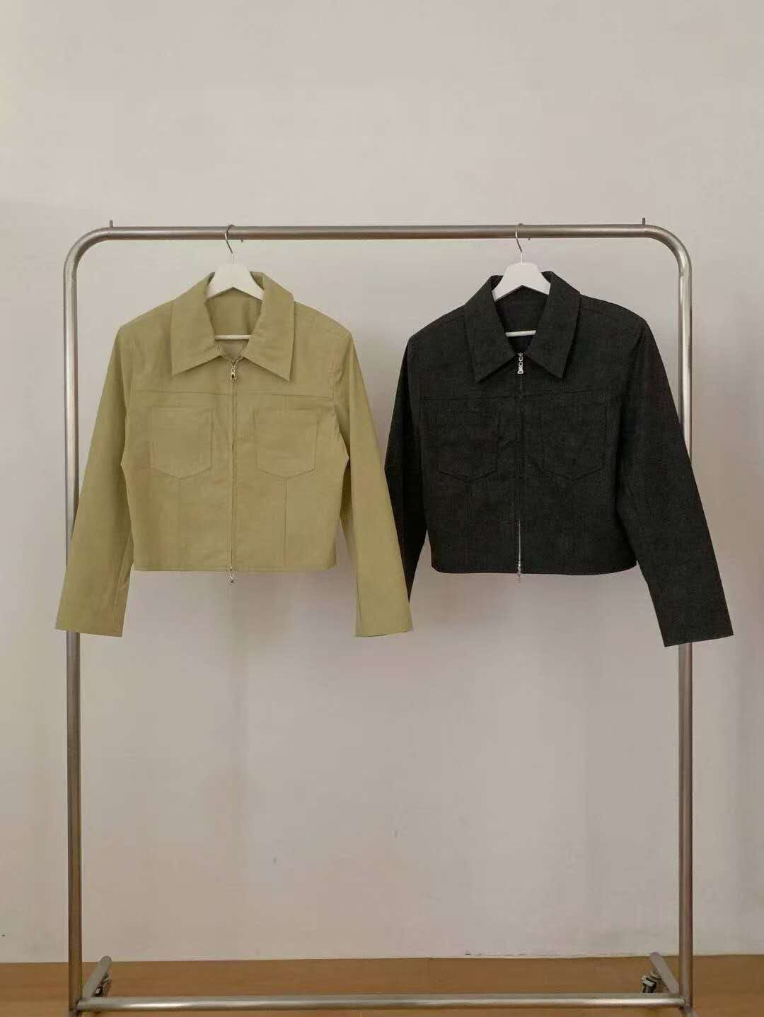 DR5417 短版彷皮質騎士外套 - Yellow *特價* (優惠碼同充值購物金不適用)