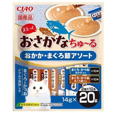 CIAO  吞拿魚+鰹魚+鰹魚醬 (14gx20支裝)