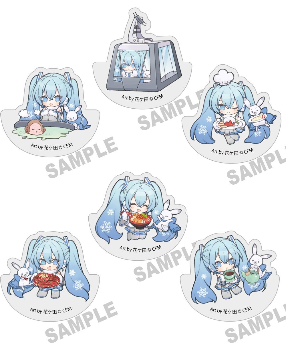 預購-「雪未來×弘函」 加厚遙遙壓克力飾牌 Art by 花ヶ田 系列【日本進口精品】