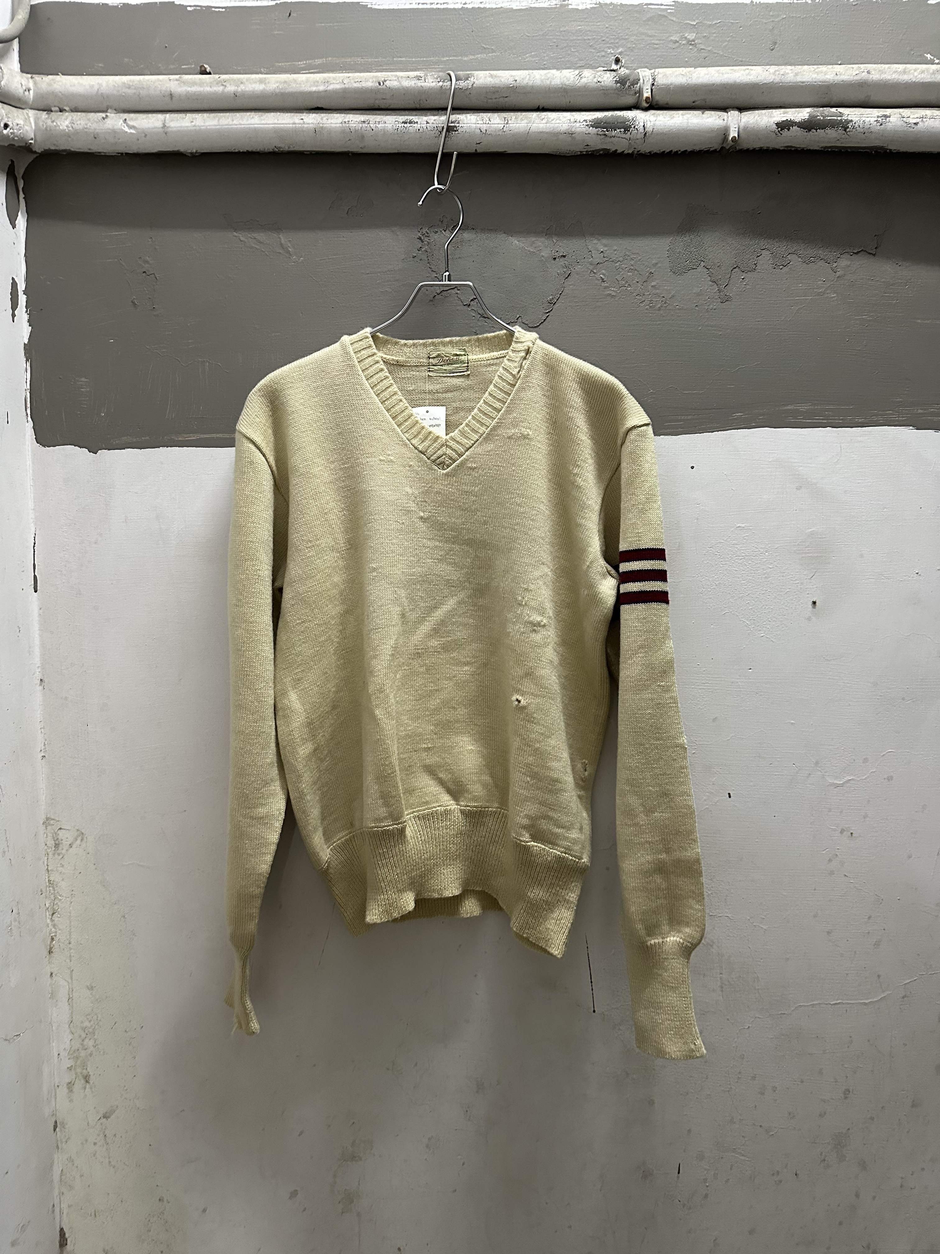 40’s Dehen  School Wool Sweater  (BORO)