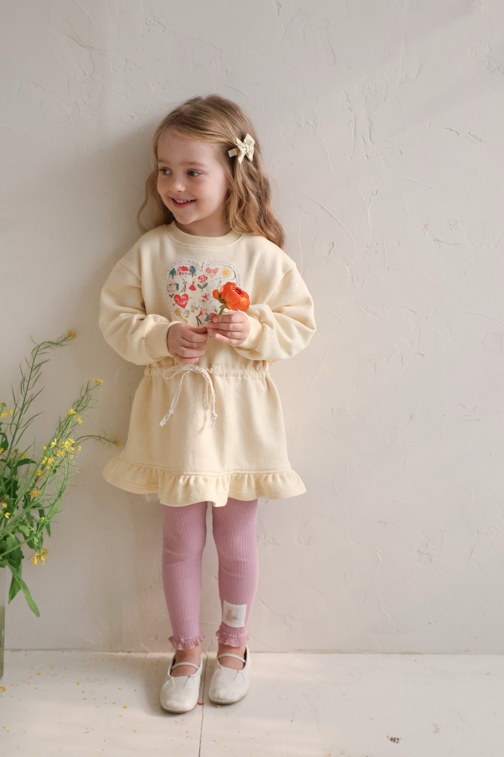 愛心花卉連身裙