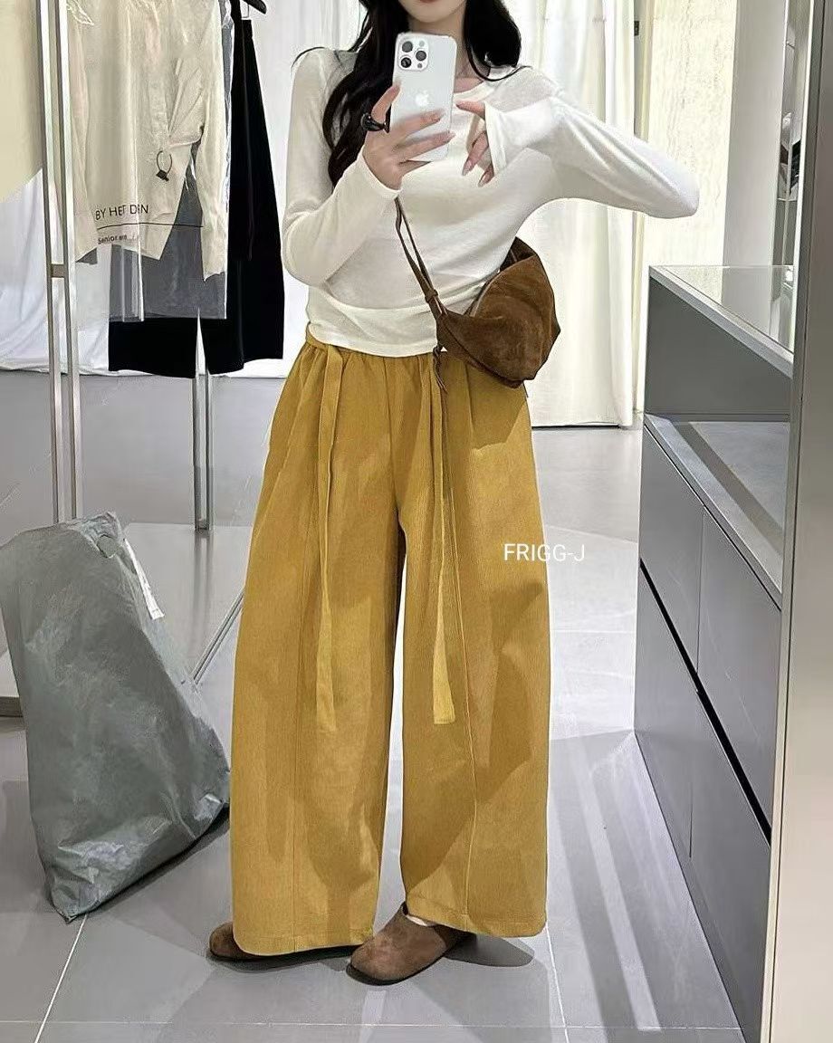 FJ5407 燈心絨闊褲 *特價* (優惠碼同充值購物金不適用)