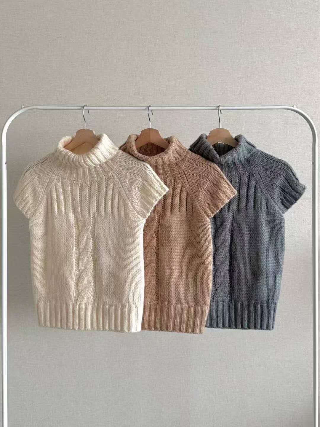 DR5425 短袖高領針織上衣 *特價* (優惠碼同充值購物金不適用)