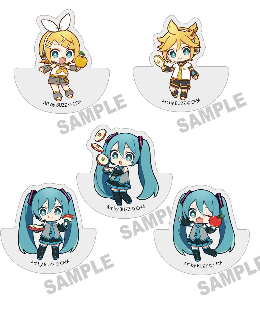 預購-「初音未來×弘前蘋果」 加厚遙遙壓克力飾牌 Art by BUZZ 系列【日本進口精品】