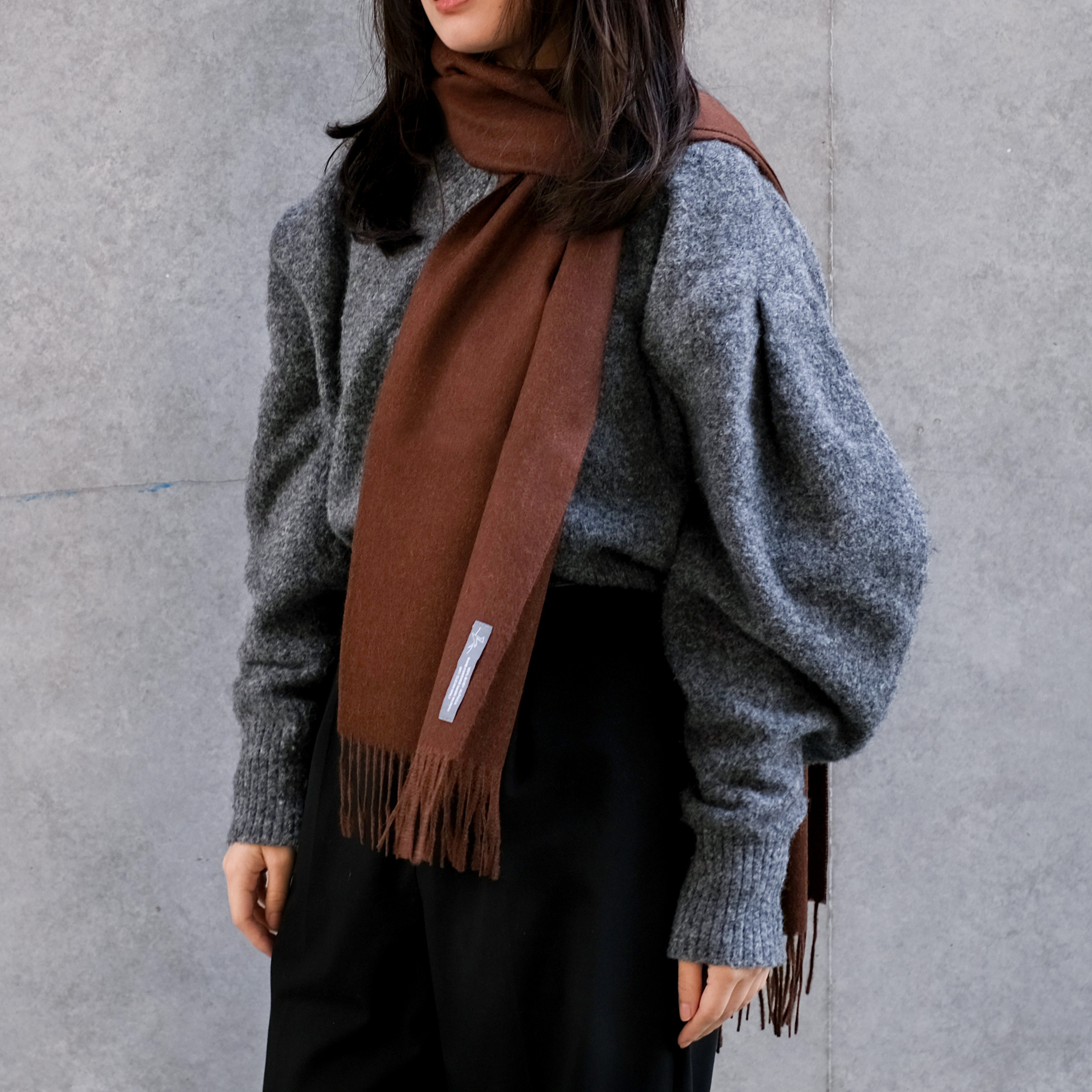 安地斯羊駝圍巾｜烏木｜秘魯