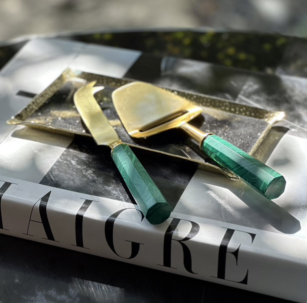 孔雀綠CHEESE刀兩件組