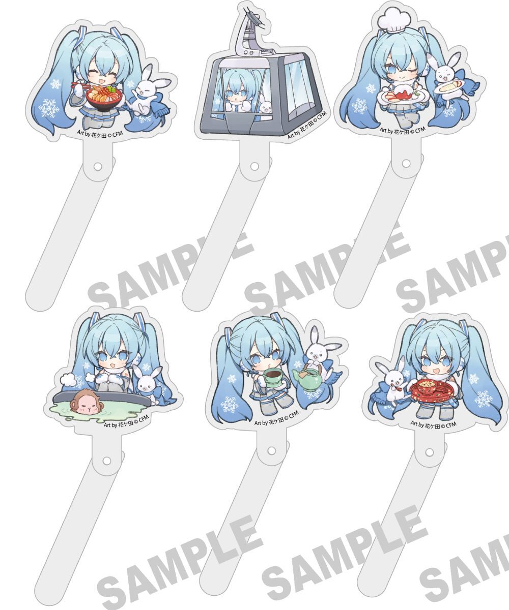 預購-「雪未來×弘函」 壓克力拍照棒&立牌 2WAY Art by 花ヶ田 系列【日本進口精品】