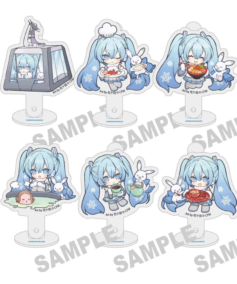 預購-「雪未來×弘函」 壓克力拍照棒&立牌 2WAY Art by 花ヶ田 系列【日本進口精品】