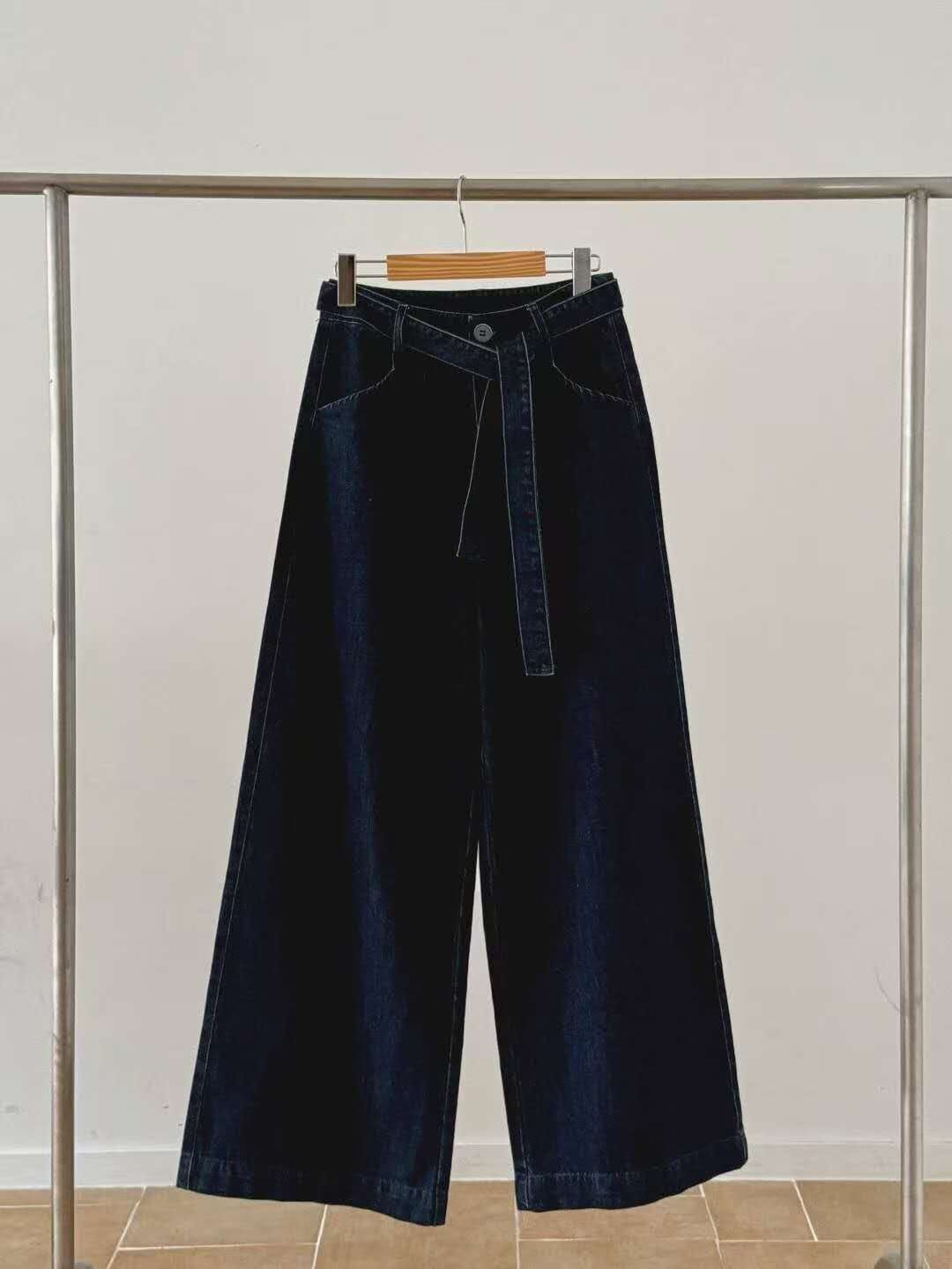 DR5429 藍色束帶直筒牛仔褲  *特價* (優惠碼同充值購物金不適用)