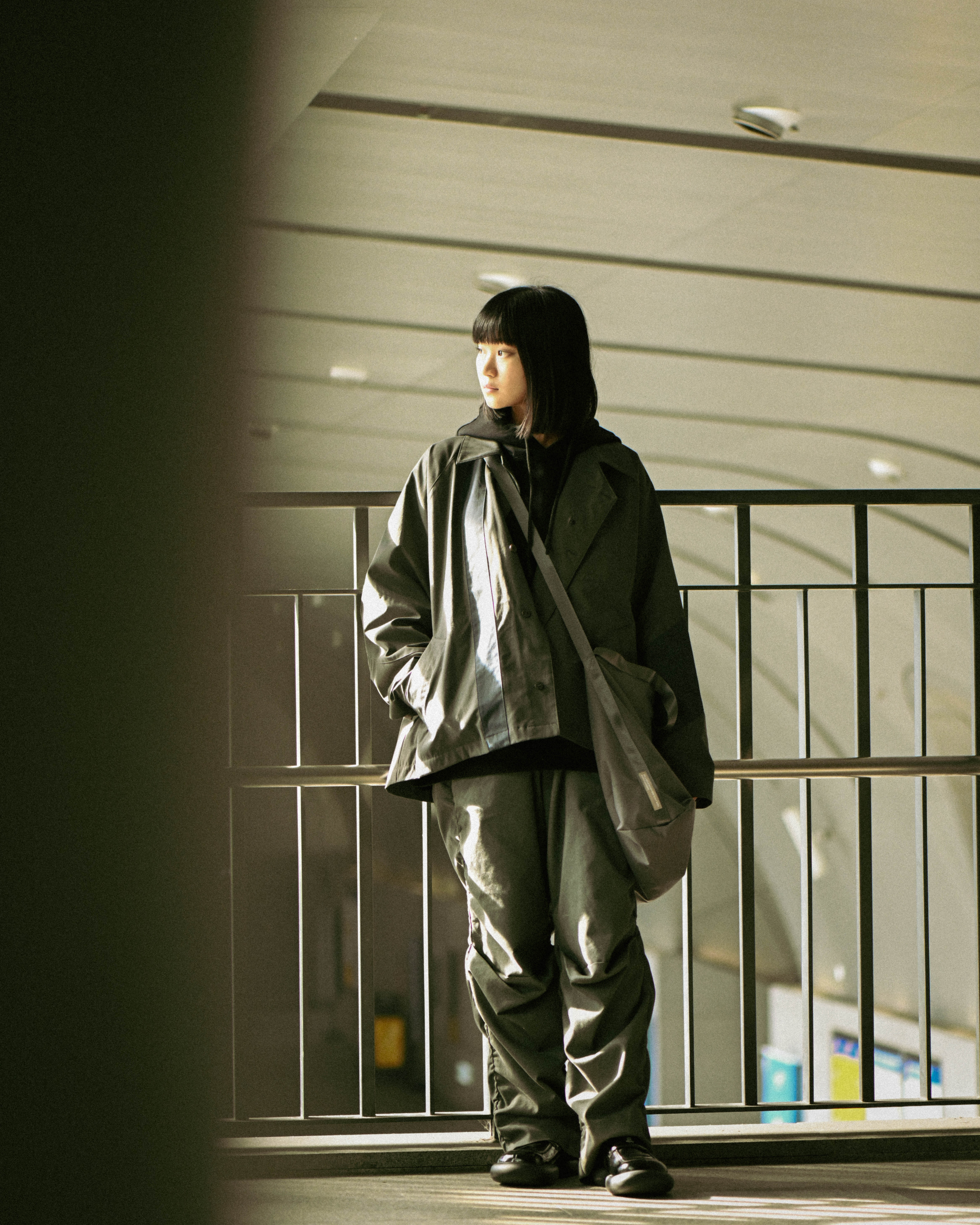 MELSIGN - Straight Cutting Trousers - Gray