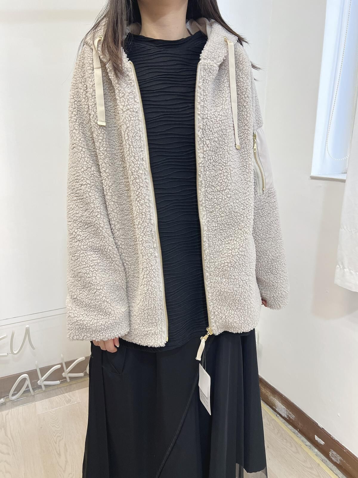 KR 前毛毛後星星夾棉外套