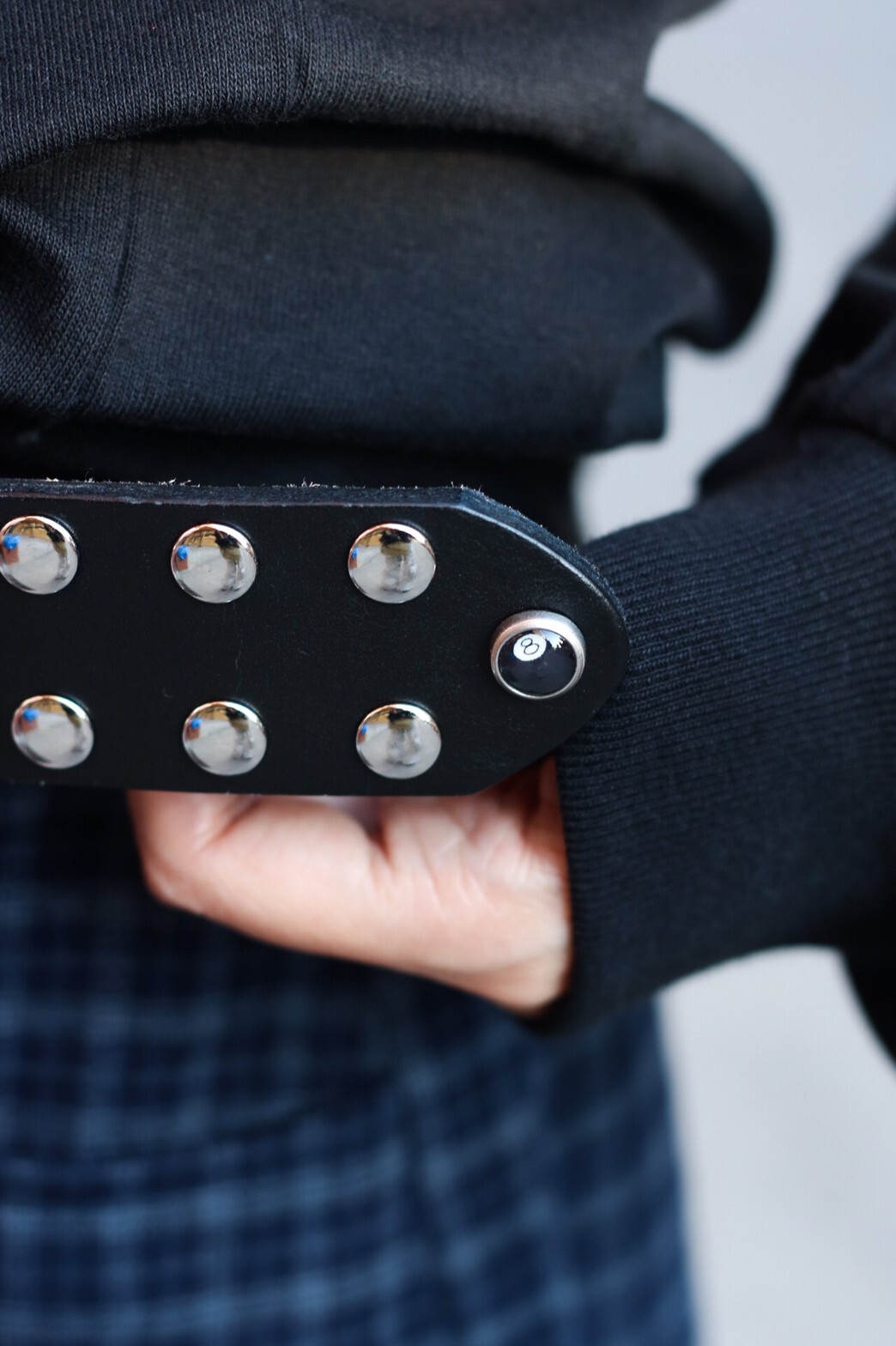 ☆ETW☆【EASY TO WEAR】Stussy 8 BALL STUDDED BELT 皮帶 配件 皮革 八號球