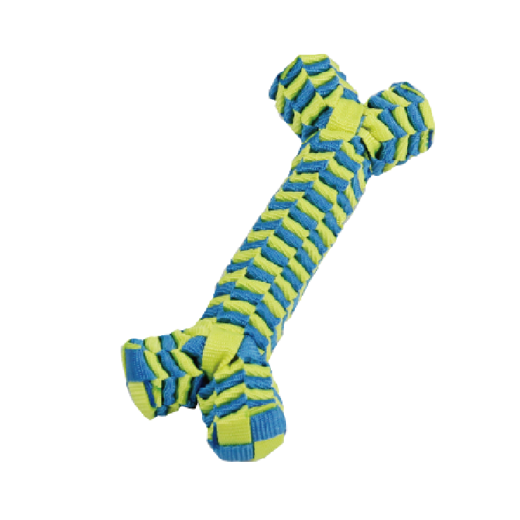 Pawise 尼龍編織狗骨頭玩具-S (No.14831）