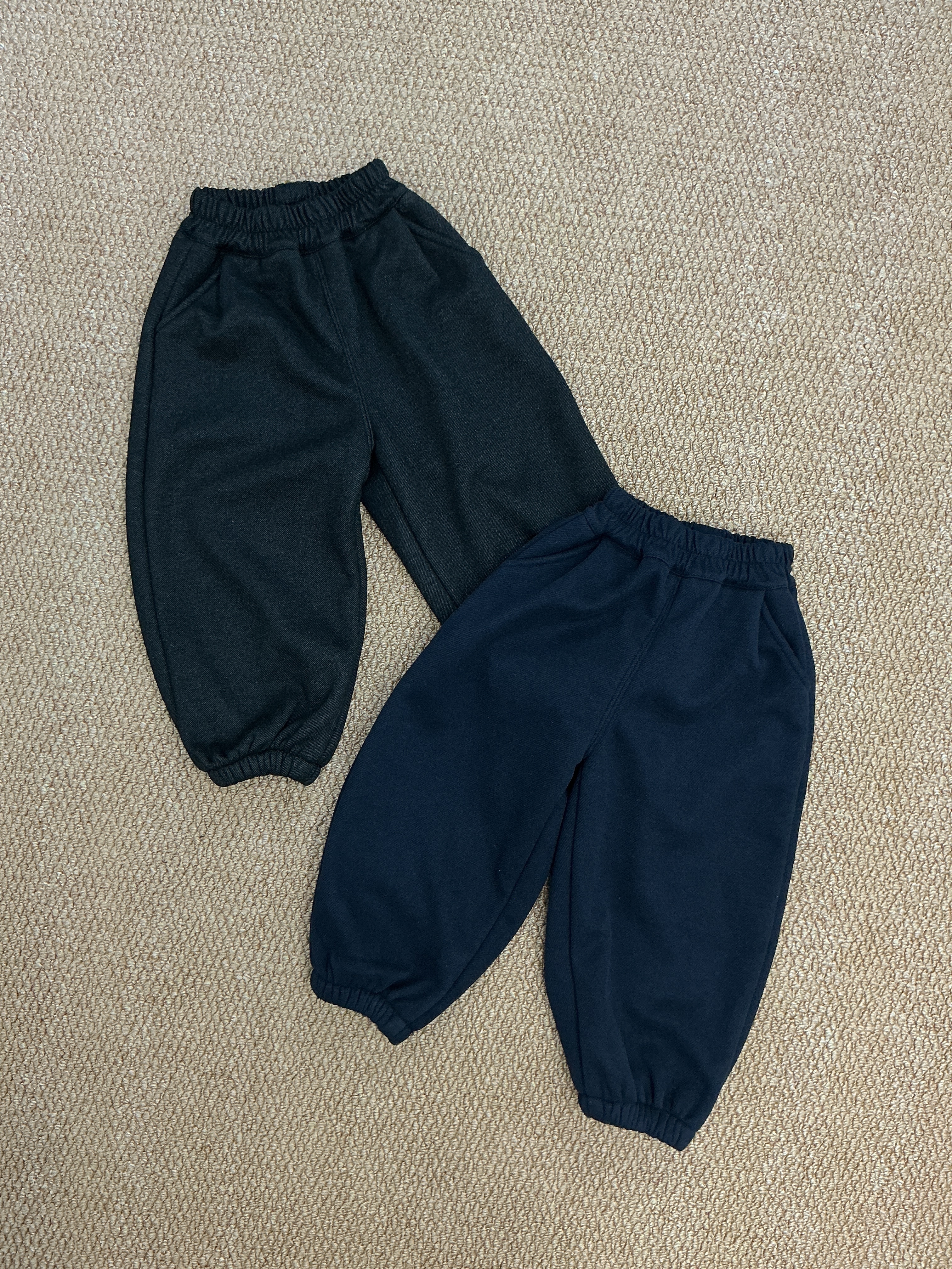 A04052加絨斜紋縮口棉褲