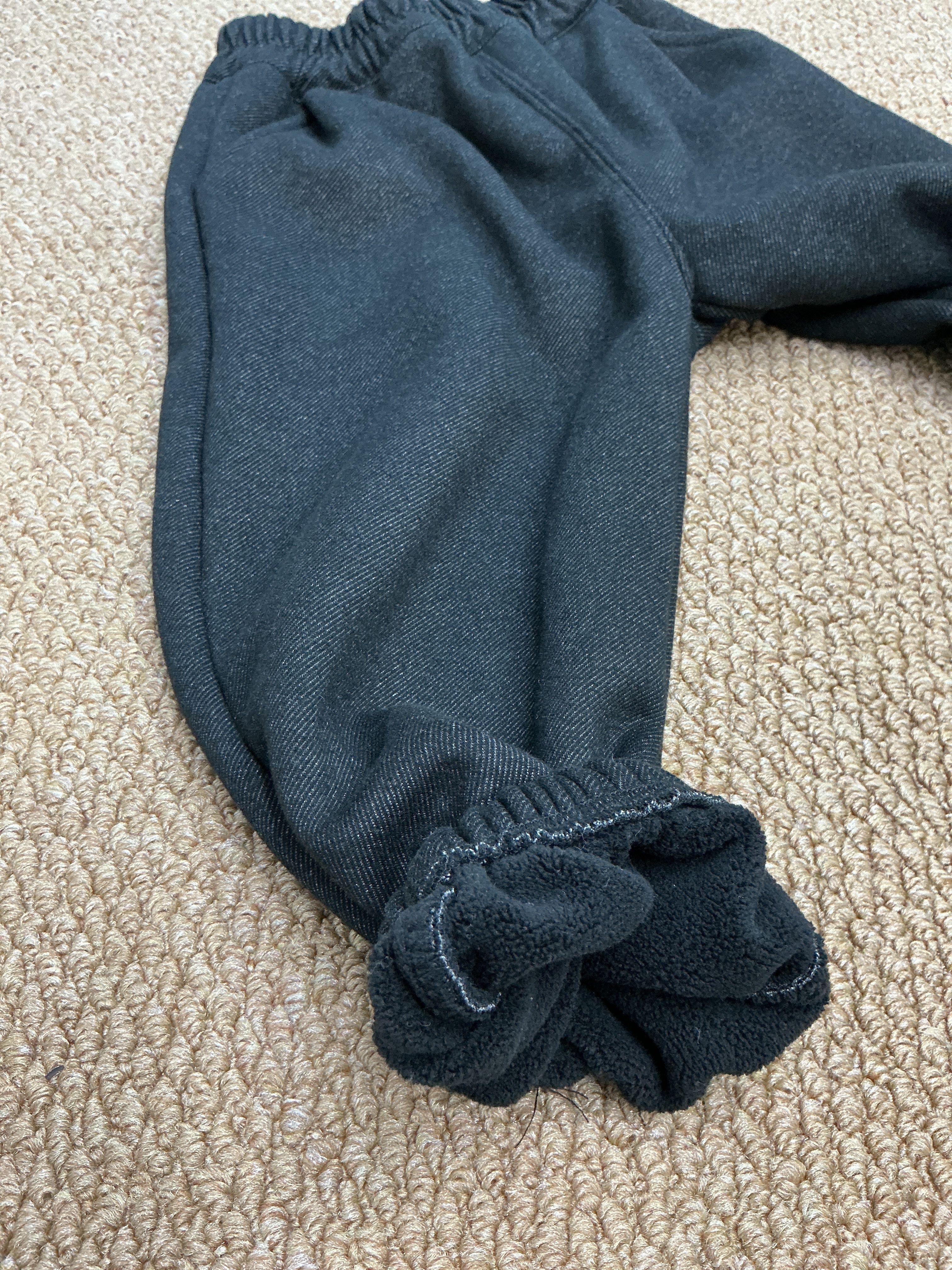 A04052加絨斜紋縮口棉褲