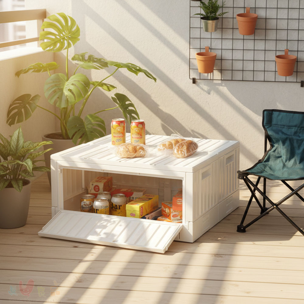 真心良品x樹德SHUTER  雙開CARGO直接拿組裝45L貨櫃屋-1入 MIT台灣製    免工具完成組裝/收納