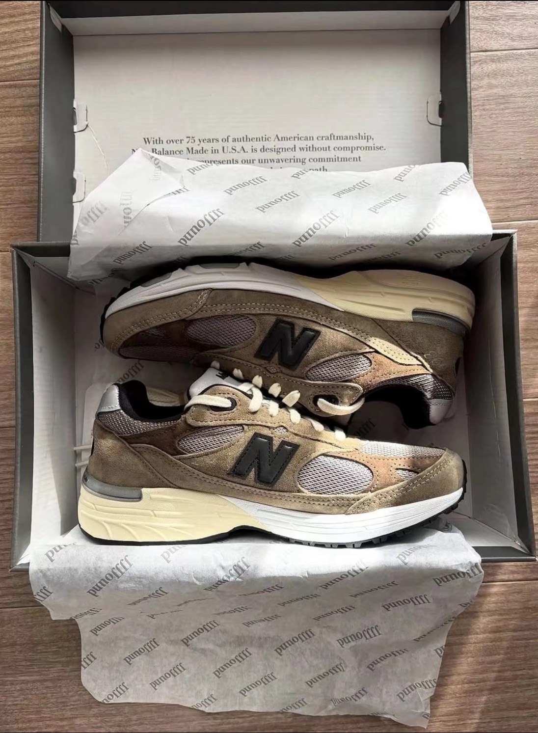 【代購】JJJJound x New Balance NB 993 聯名款 低幫跑步鞋｜舒適緩震・織物拼接｜男女同款｜棕色 大谷翔平同款