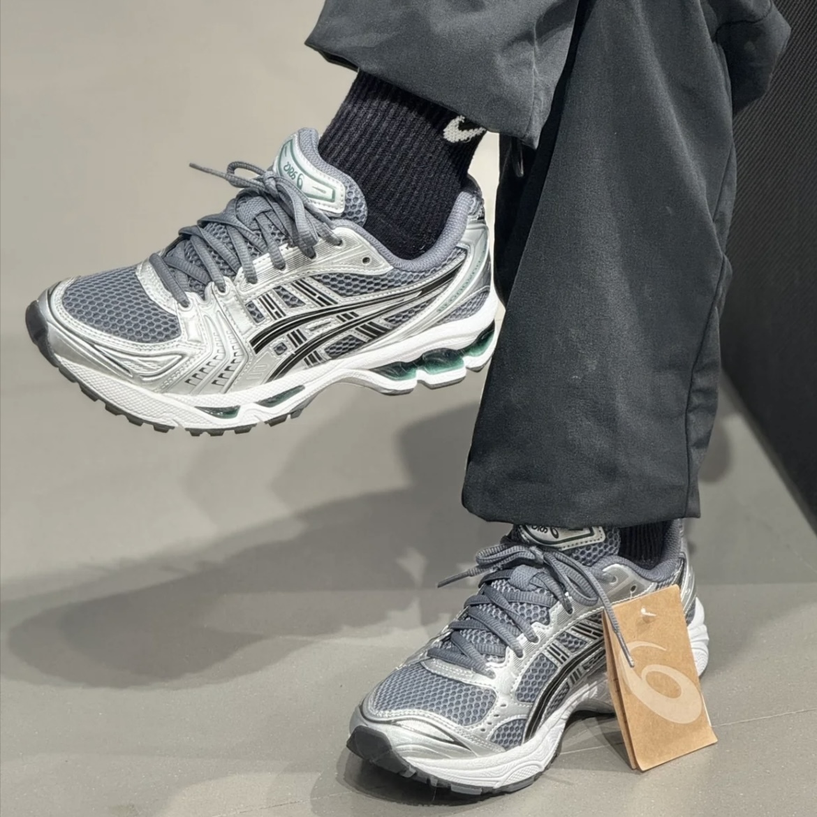 ASICS GEL-KAYANO 14 銀黑灰 綠底 復古 休閒鞋 慢跑鞋 亞瑟士 男女中性 1203A537-020