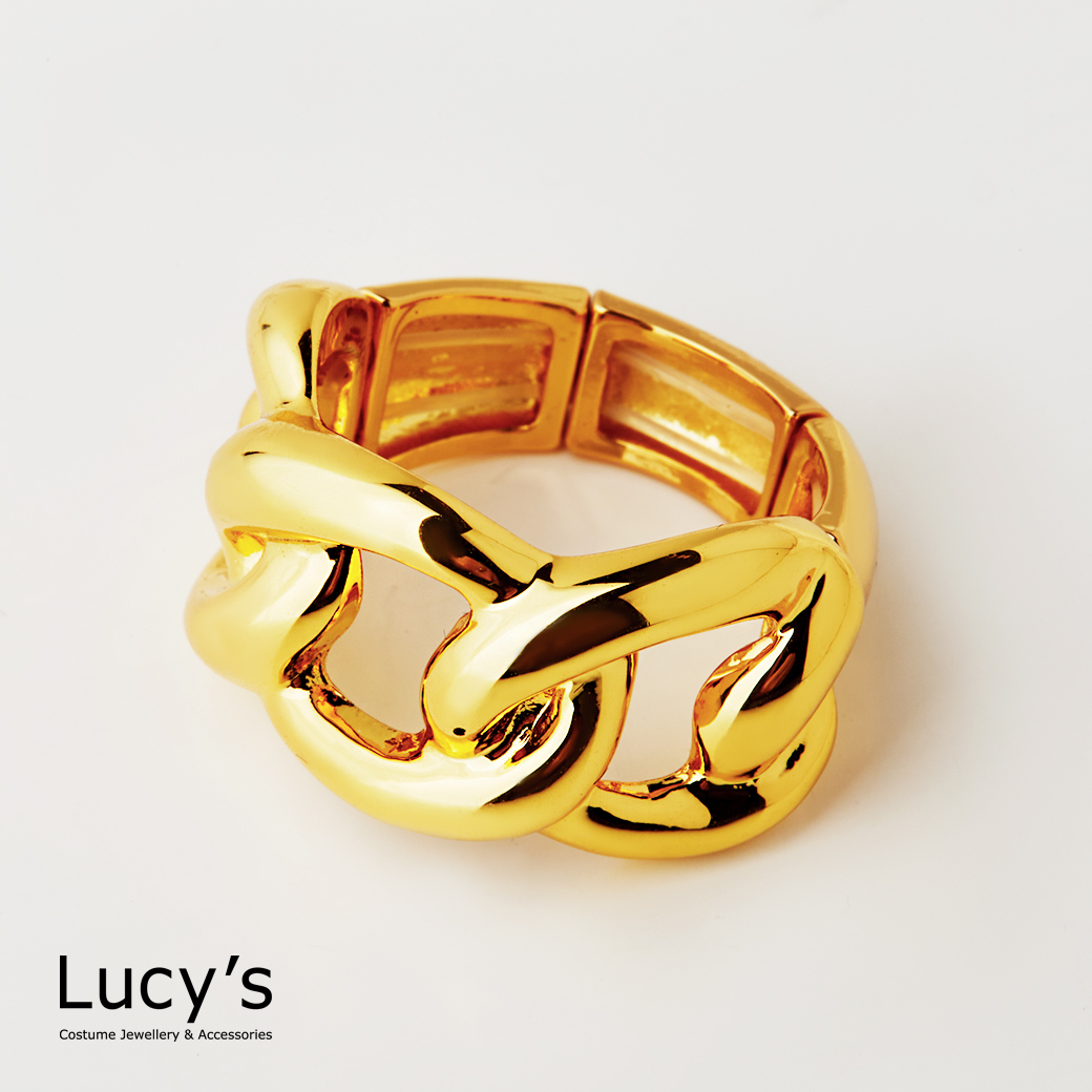 麻花鍊 彈性戒指 (二色) (125693/125694)