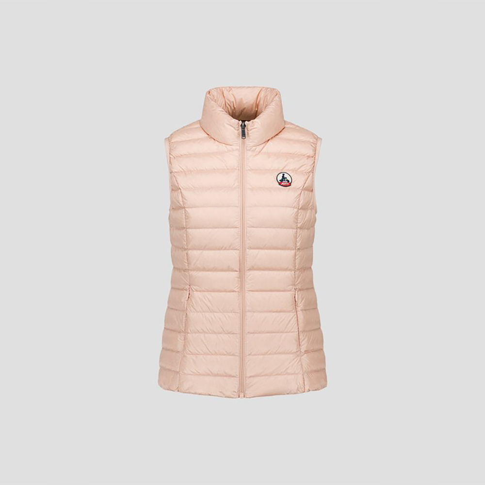 【JOTT】SED流行款立領羽絨背心女(淺桃粉)