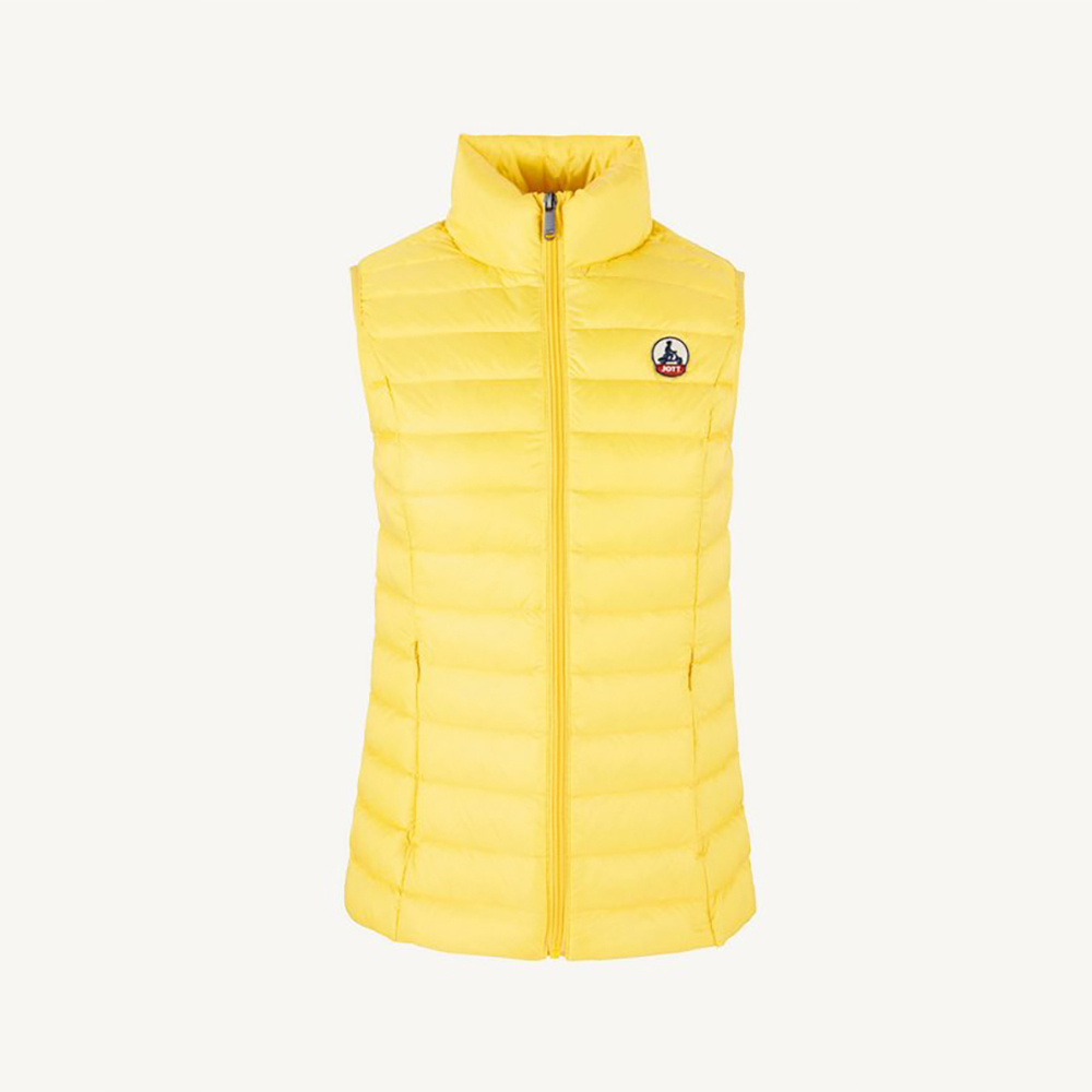 【JOTT】SED流行款立領羽絨背心女(蜜蜂黃)