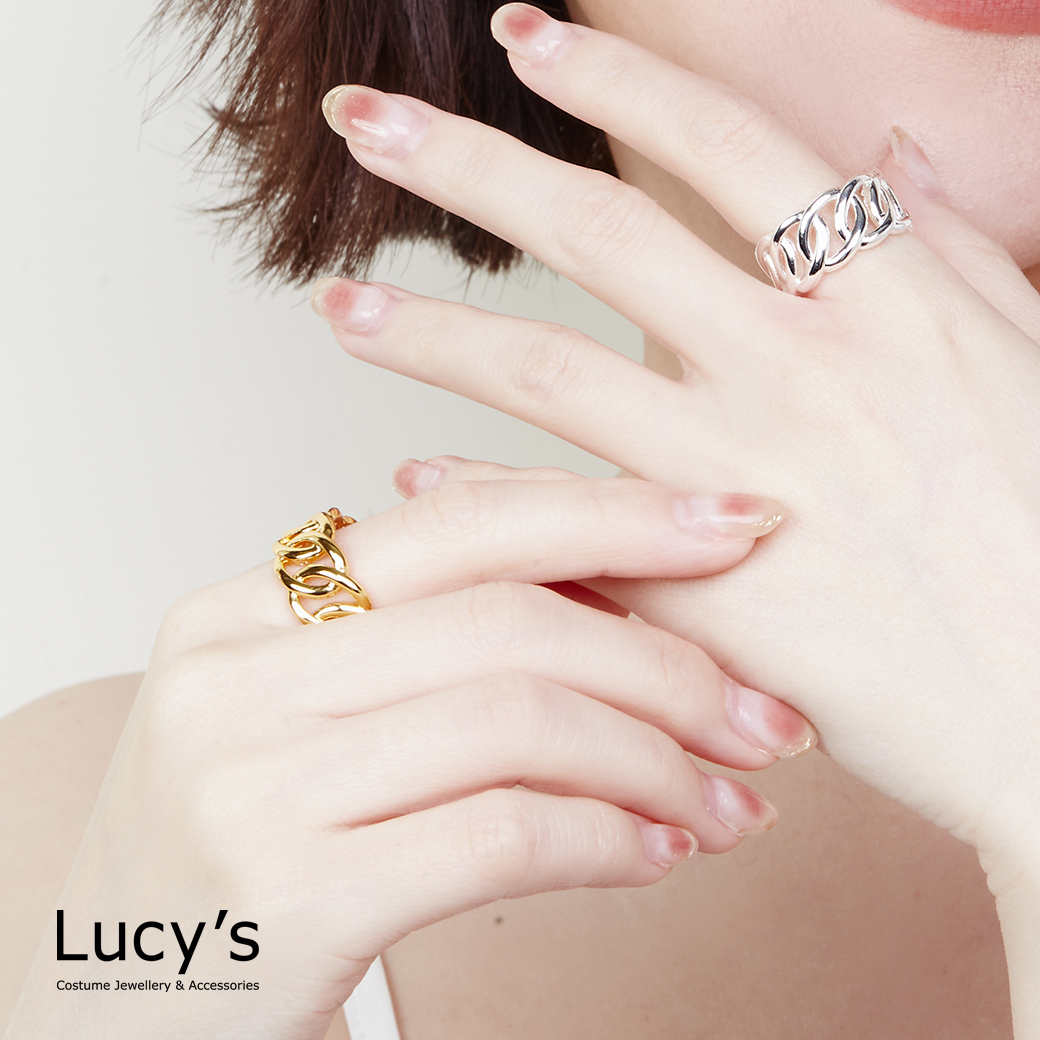 環環相扣 開口戒 (二色) (125805/125806)