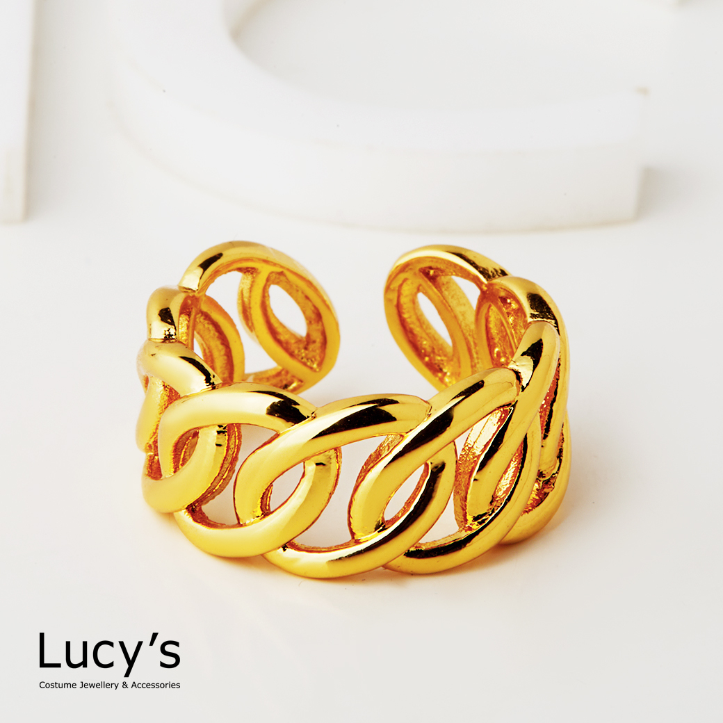 環環相扣 開口戒 (二色) (125805/125806)