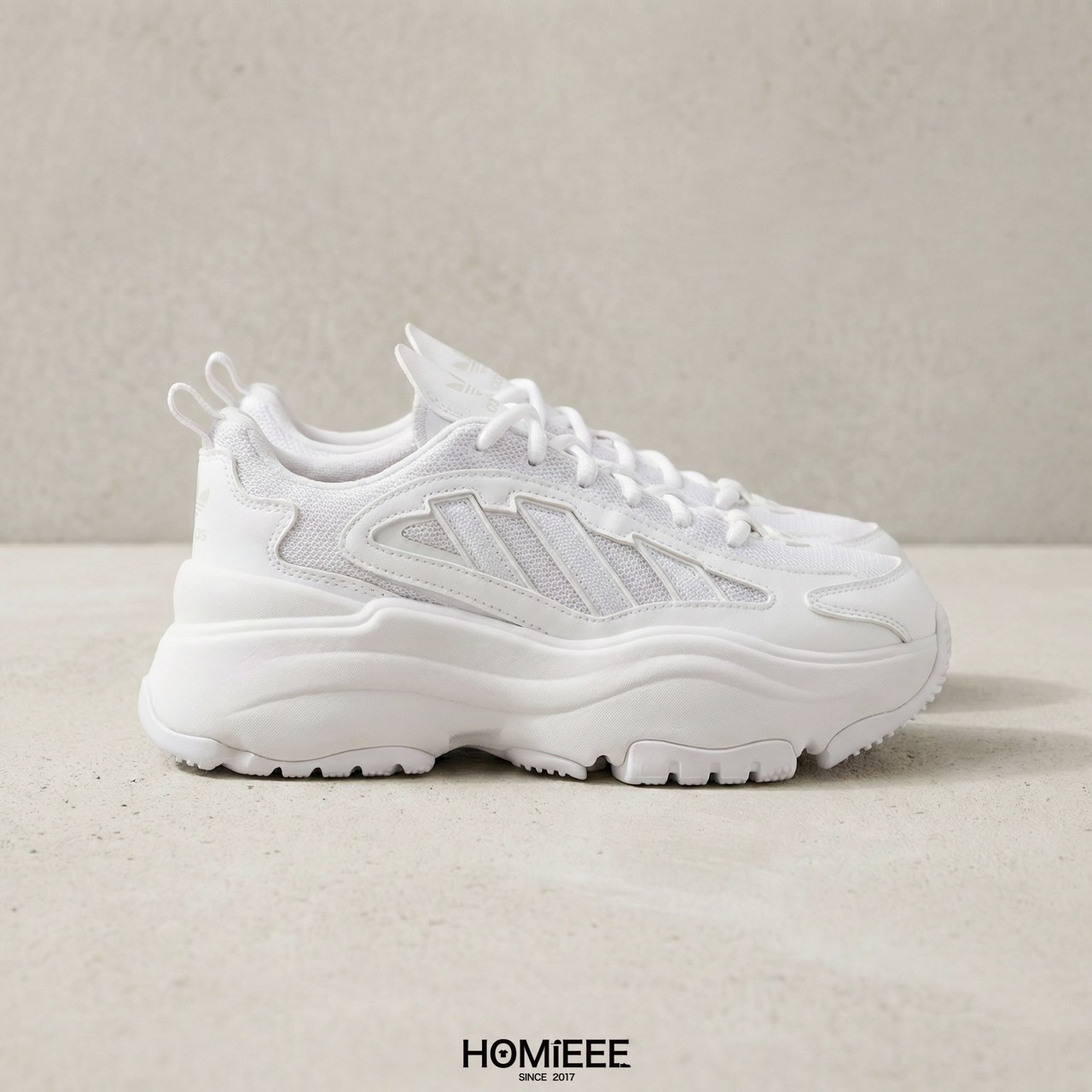 Adidas Originals Ozgaia 厚底 增高 老爹鞋 全白 [IG6047]