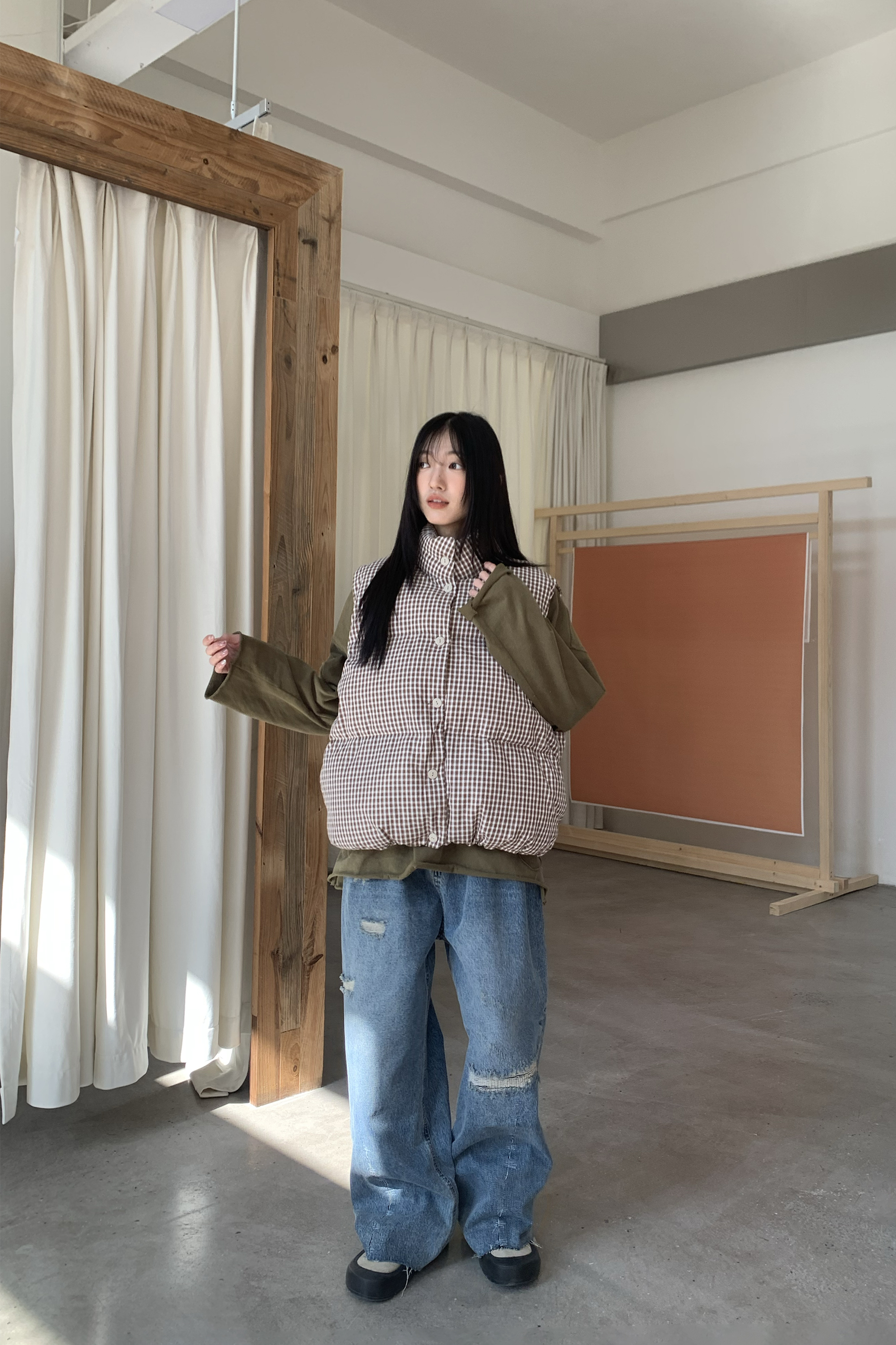 Winter Finale｜日系小格子澎澎背心 3色