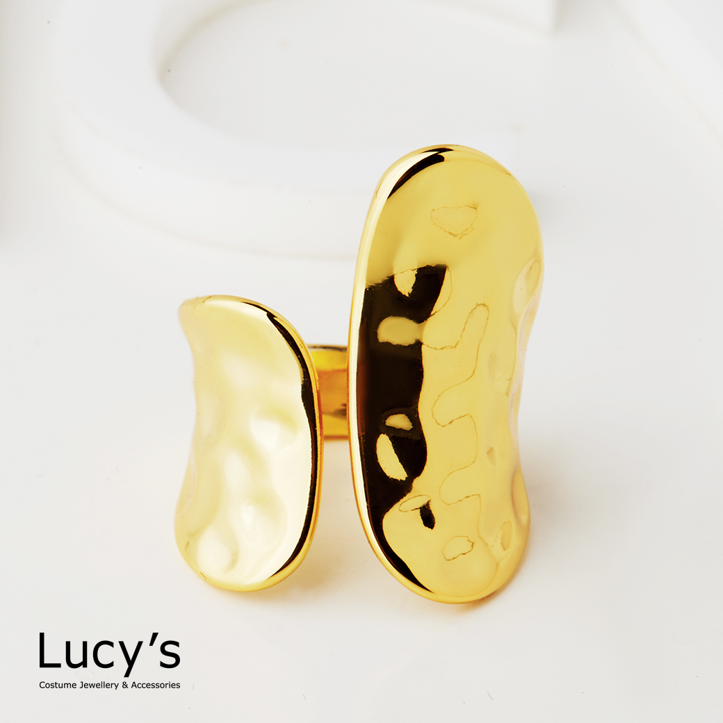 不規則皺褶 開口戒 (二色) (125665/125666)