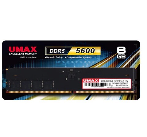 力晶 UMAX 8G DDR5 5600 桌機/記憶體/單支裝/CL46