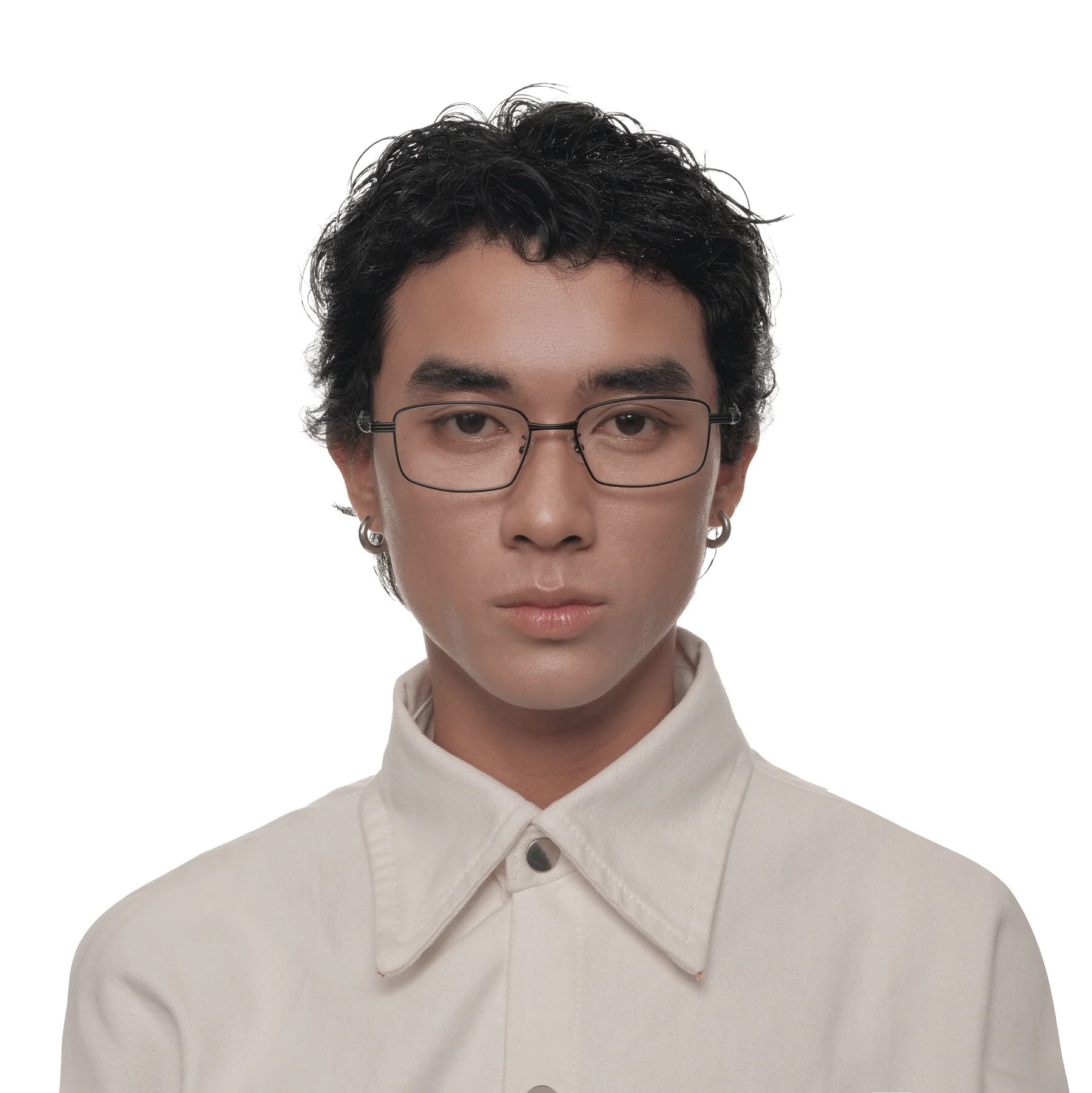 LOOKARK Raven 不鏽鋼 渡鴉 雕刻 翅膀 霧黑鏡框 眼鏡