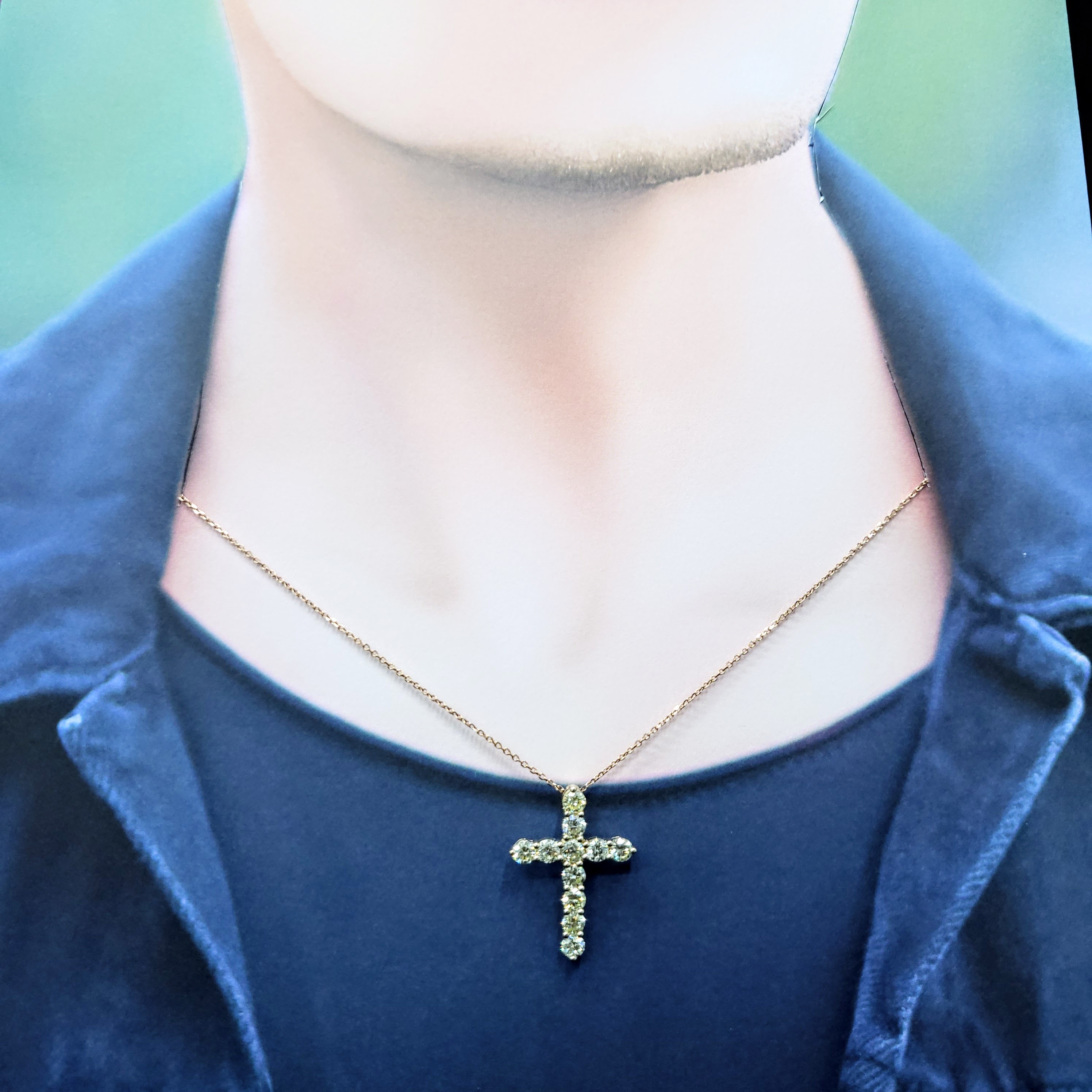 全新14K黃金2卡58份鑽石吊墜