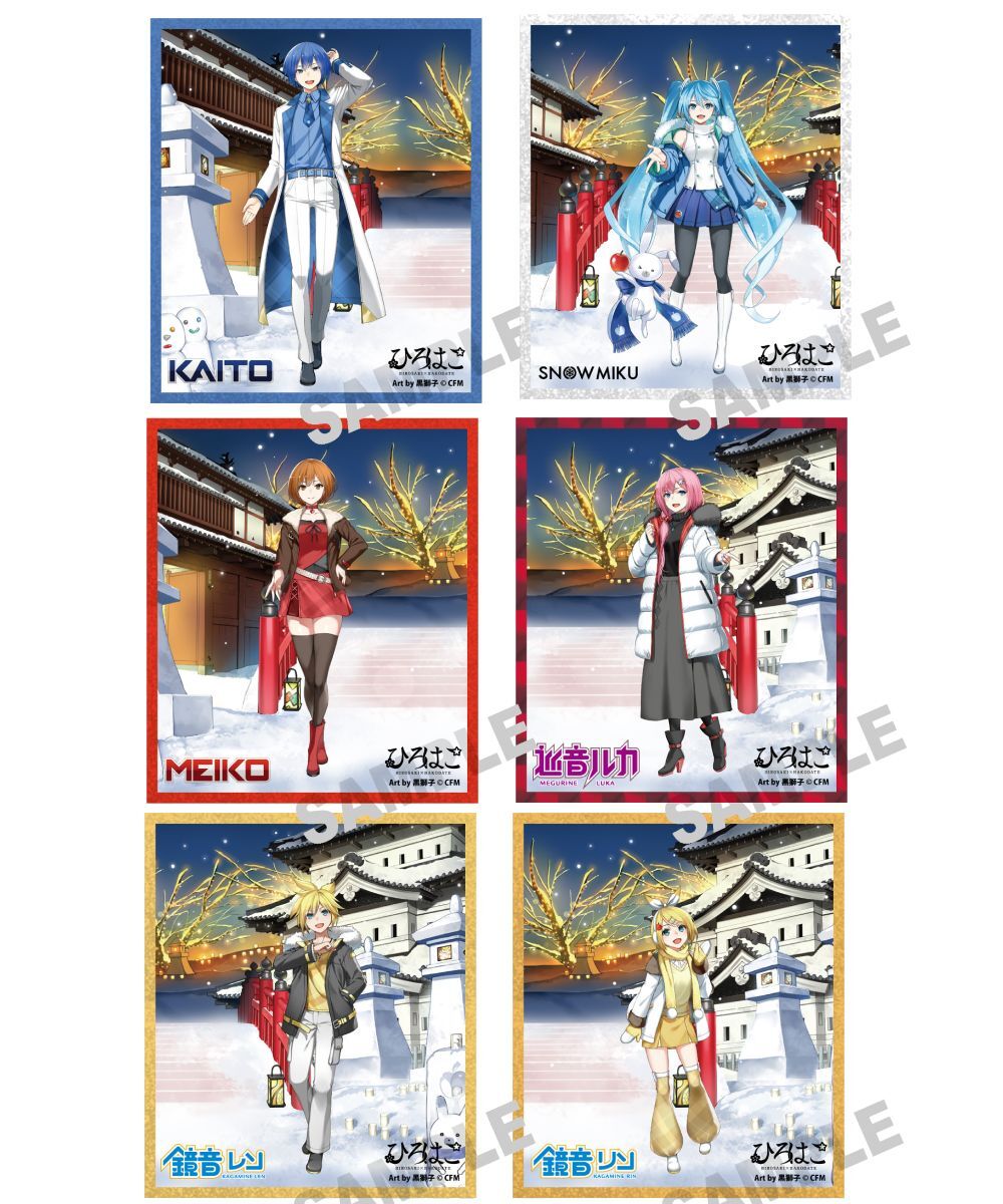 預購-「雪未來×弘函」 壓克力色紙 弘前 Art by 黒獅子 系列【日本進口精品】