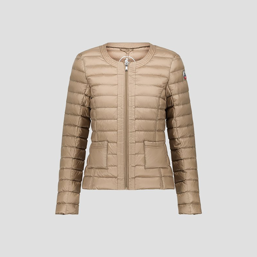 【JOTT】DOU經典款香奈兒羽絨外套(淺褐)